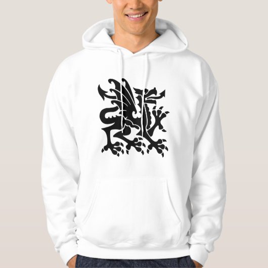 Heraldic Dragon 01 - Zwart Hoodie (Voorkant)