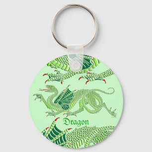 Heraldic Dragon (groen) - Sleutelhanger