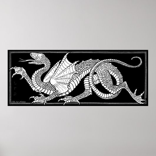 Heraldic Dragon Poster (Voorkant)