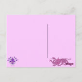 Heraldic Dragon (roze) - Briefkaart (Achterkant)