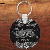 Heraldic Dragon (zilver) - Sleutelhanger (Voorkant)