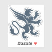 Heraldic Griffin Sticker (Vel)