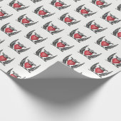 Heraldic Heart met Wings Coat of Arms Crest Cadeaupapier (Hoek)