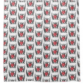Heraldic Heart met Wings Coat of Arms Crest Douchegordijn (Voorkant)