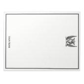 Heraldic Heart met Wings Coat of Arms Crest Notitieblok (Voorkant)