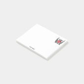 Heraldic Heart met Wings Coat of Arms Crest Post-it® Notes (Schuin)