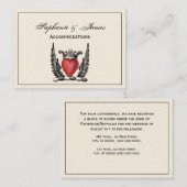 Heraldic Heart met Wings Coat of Arms Crest Visitekaartje (Voorkant / Achterkant)