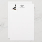 Heraldic Hunting Falcon Wearing Hood C Briefpapier (Voorkant / Achterkant)