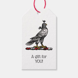 Heraldic Hunting Falcon Wearing Hood C Cadeaulabel