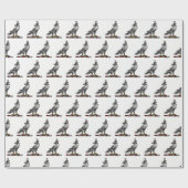 Heraldic Hunting Falcon Wearing Hood C Cadeaupapier (Vlak)