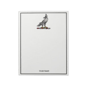 Heraldic Hunting Falcon Wearing Hood C Notitieblok