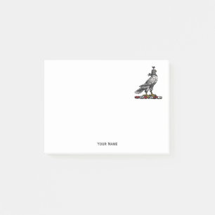 Heraldic Hunting Falcon Wearing Hood C Post-it® Notes