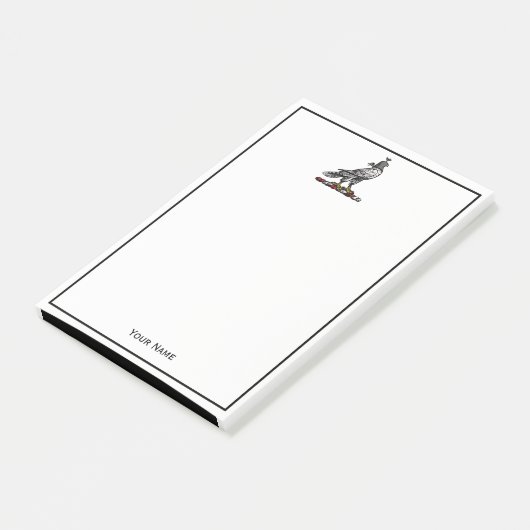 Heraldic Hunting Falcon Wearing Hood C Post-it® Notes (Schuin)