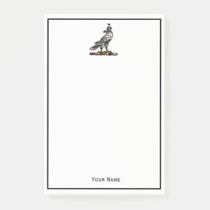 Heraldic Hunting Falcon Wearing Hood C Post-it® Notes
