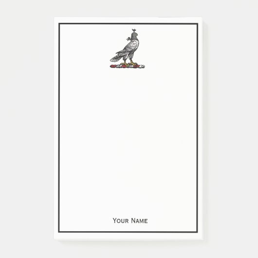 Heraldic Hunting Falcon Wearing Hood C Post-it® Notes (Voorkant)