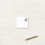 Heraldic Hunting Falcon Wearing Hood C Post-it® Notes (Op bureau)