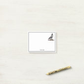 Heraldic Hunting Falcon Wearing Hood C Post-it® Notes (Op bureau)