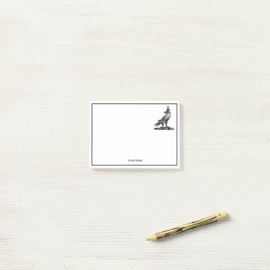 Heraldic Hunting Falcon Wearing Hood C Post-it® Notes (Op bureau)