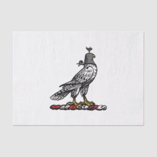 Heraldic Hunting Falcon Wearing Hood C Tissuepapier