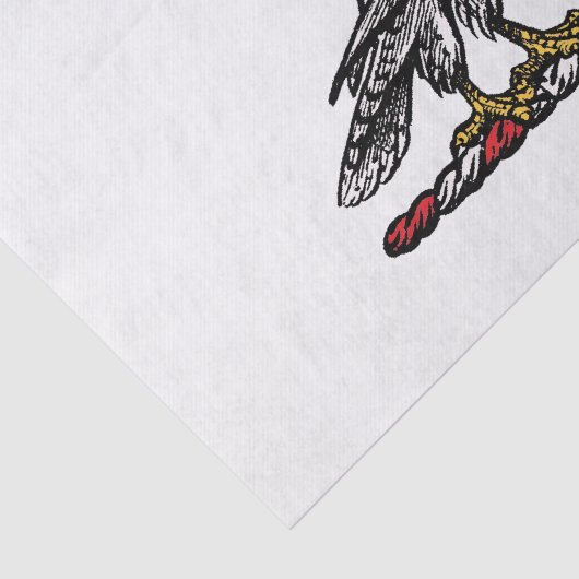 Heraldic Hunting Falcon Wearing Hood C Tissuepapier (Detail)