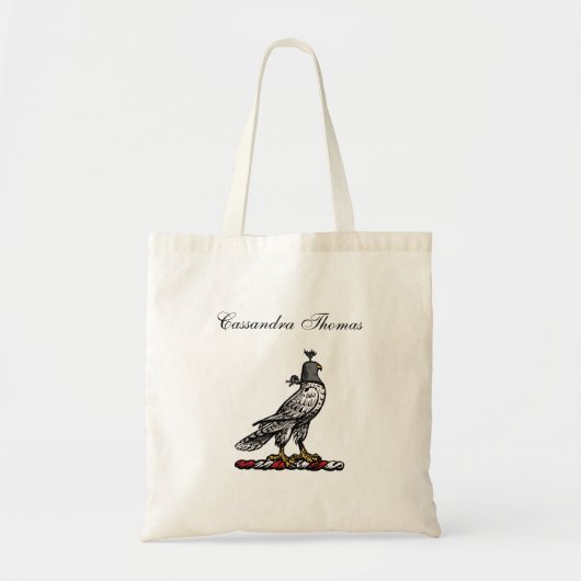 Heraldic Hunting Falcon Wearing Hood C Tote Bag (Voorkant)