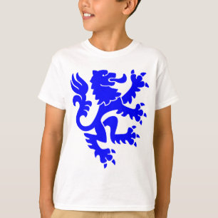 Heraldic Lion 01 - Blue T-shirt