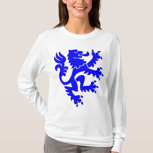 Heraldic Lion 01 - Blue T-shirt (Voorkant)
