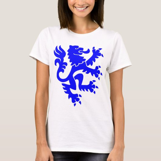 Heraldic Lion 01 - Blue T-shirt (Voorkant)