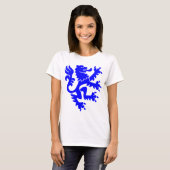 Heraldic Lion 01 - Blue T-shirt (Voorkant volledig)