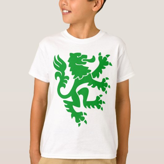 Heraldic Lion 01 - Grass Green T-shirt (Voorkant)