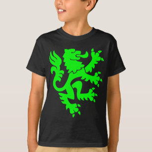 Heraldic Lion 01 - Green T-shirt
