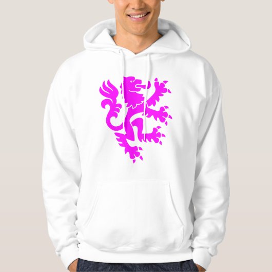 Heraldic Lion 01 - Magenta Hoodie (Voorkant)