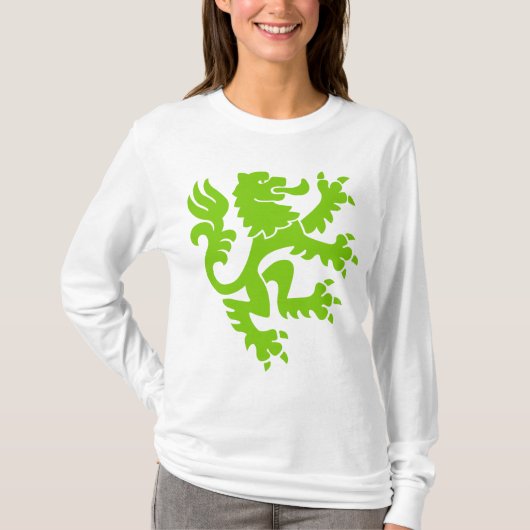 Heraldic Lion 01 - Martian Green T-shirt (Voorkant)