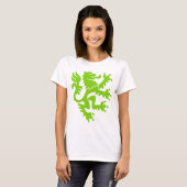Heraldic Lion 01 - Martian Green T-shirt (Voorkant volledig)