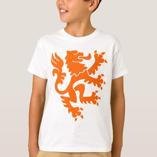 Heraldic Lion 01 - Oranje T-shirt (Voorkant)