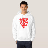 Heraldic Lion 01 - Red Hoodie (Voorkant volledig)