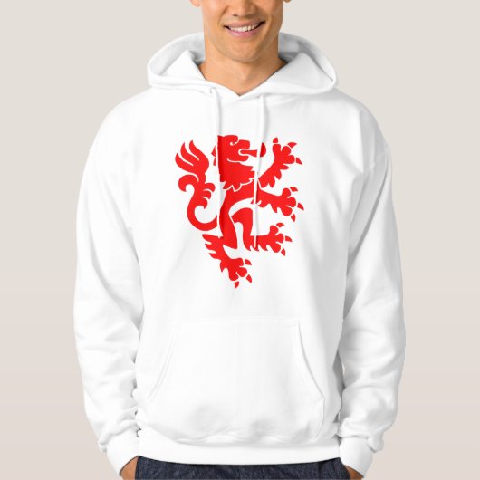 Heraldic Lion 01 - Red Hoodie (Voorkant)