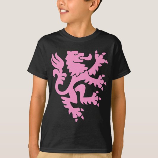 Heraldic Lion 01 - Roze T-shirt (Voorkant)