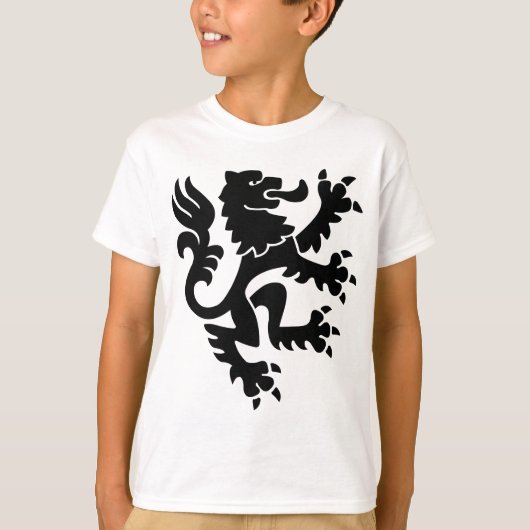 Heraldic Lion 01 - Zwart T-shirt (Voorkant)