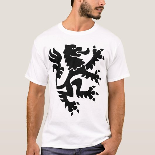 Heraldic Lion 01 - Zwart T-shirt (Voorkant)