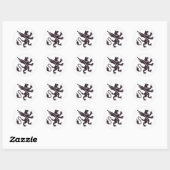 Heraldic lion ronde sticker (Vel)
