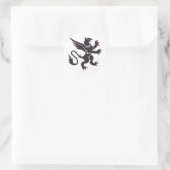Heraldic lion ronde sticker (Tas)