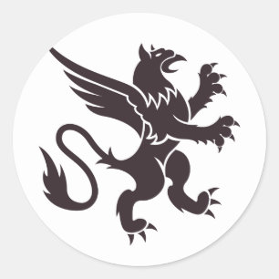 Heraldic lion ronde sticker