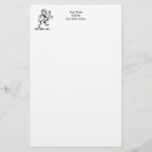 Heraldic Lion Standing Crest Emblem Briefpapier (Voorkant)