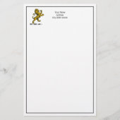 Heraldic Lion Standing Crest Emblem C Briefpapier (Voorkant)