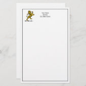 Heraldic Lion Standing Crest Emblem C Briefpapier (Voorkant / Achterkant)