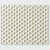 Heraldic Lion Standing Crest Emblem C Cadeaupapier (Vlak)