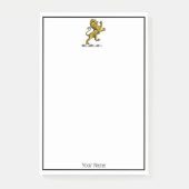 Heraldic Lion Standing Crest Emblem C Post-it® Notes (Voorkant)