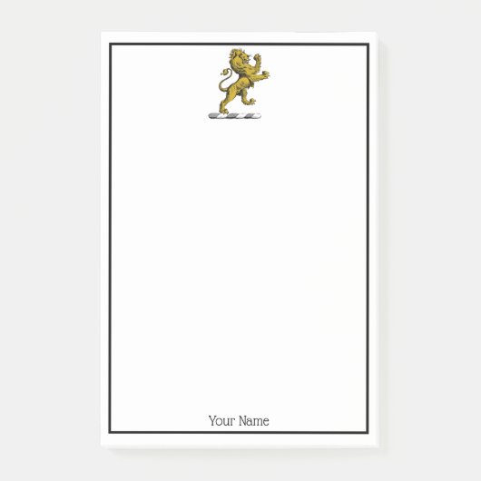 Heraldic Lion Standing Crest Emblem C Post-it® Notes (Voorkant)