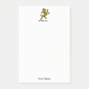 Heraldic Lion Standing Crest Emblem C Post-it® Notes